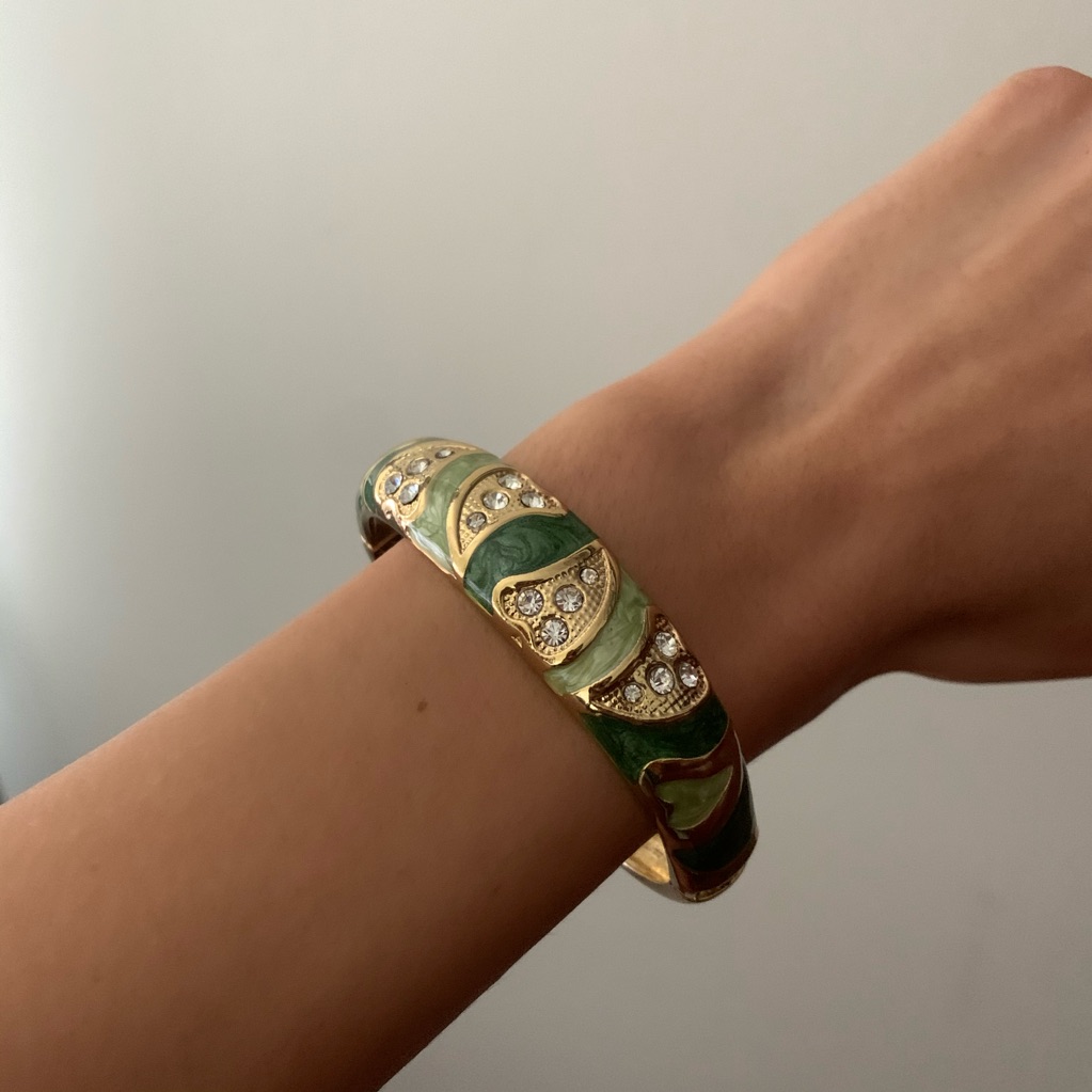 Green Hinged Bangle